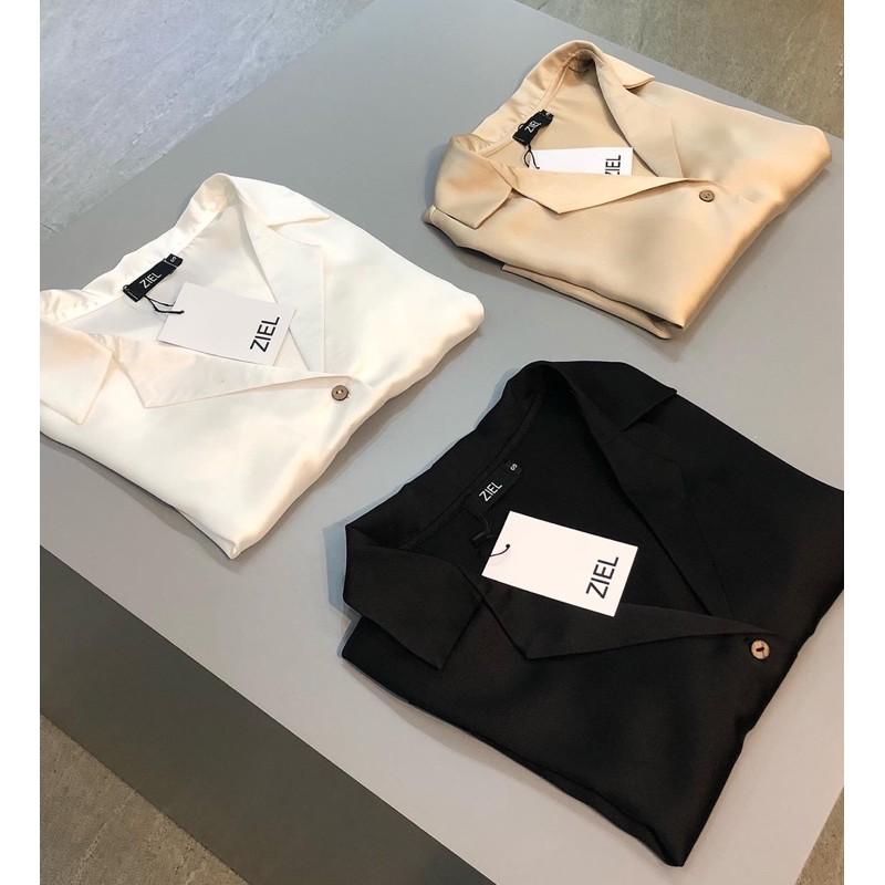 ZIEL Sơ mi dáng croptop lụa | Oak Top