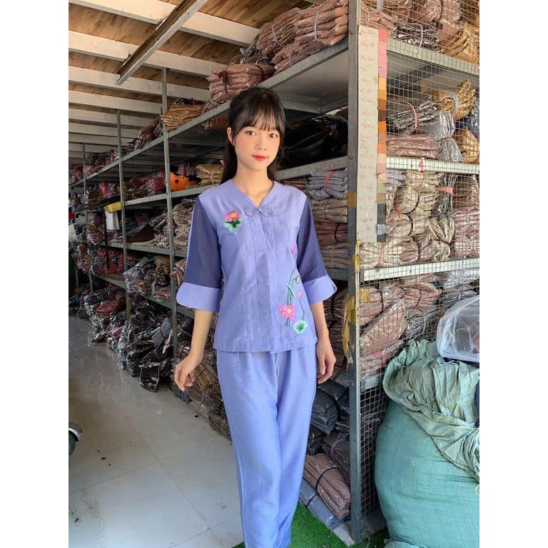 ĐỒ LAM ĐI CHÙA # ĐỒ ĐI CHÙA # PHÁP PHỤC PHẬT GIÁO # TAY PHỐI TƠ