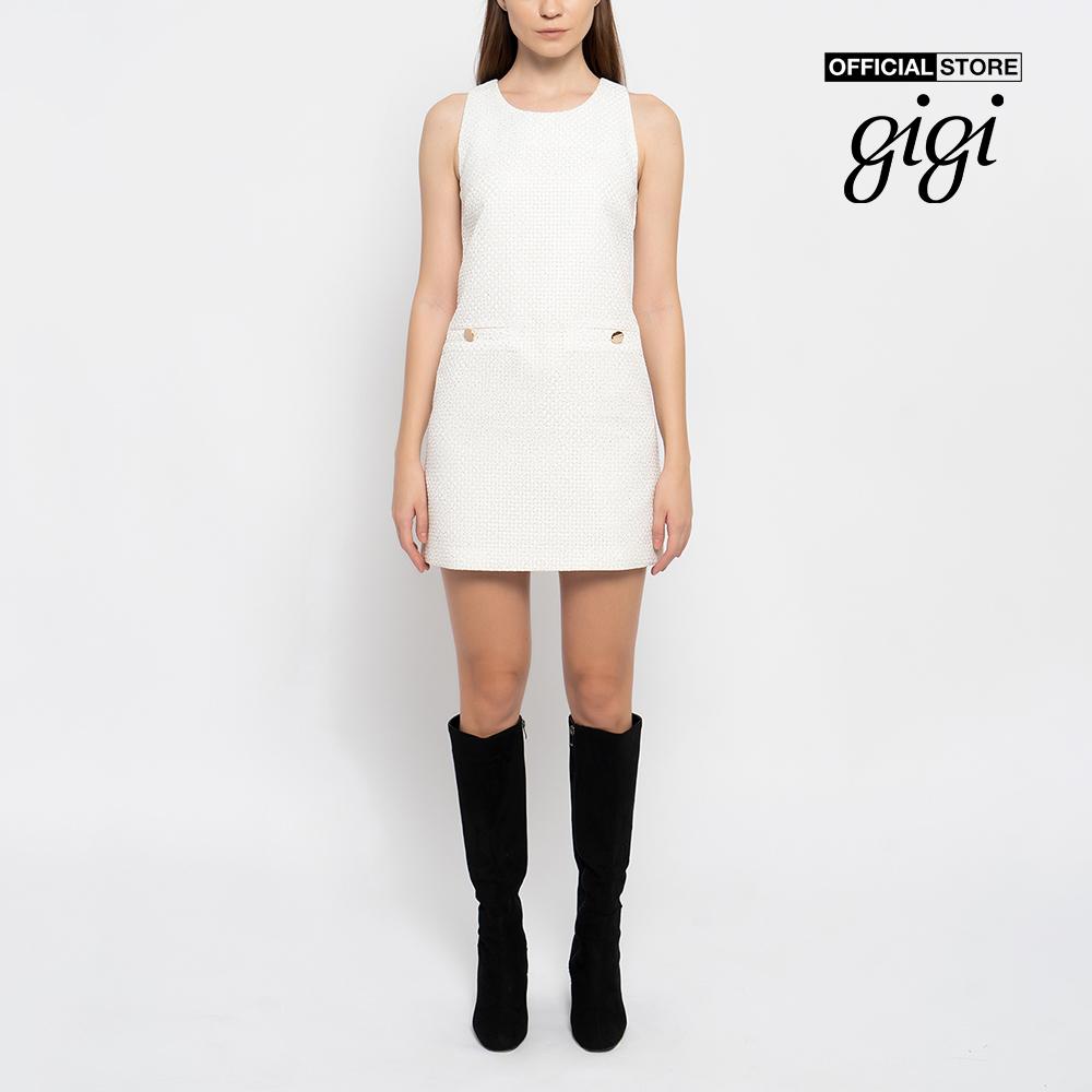 GIGI - Đầm mini chữ A cổ tròn sát nách trẻ trung G2101D221118