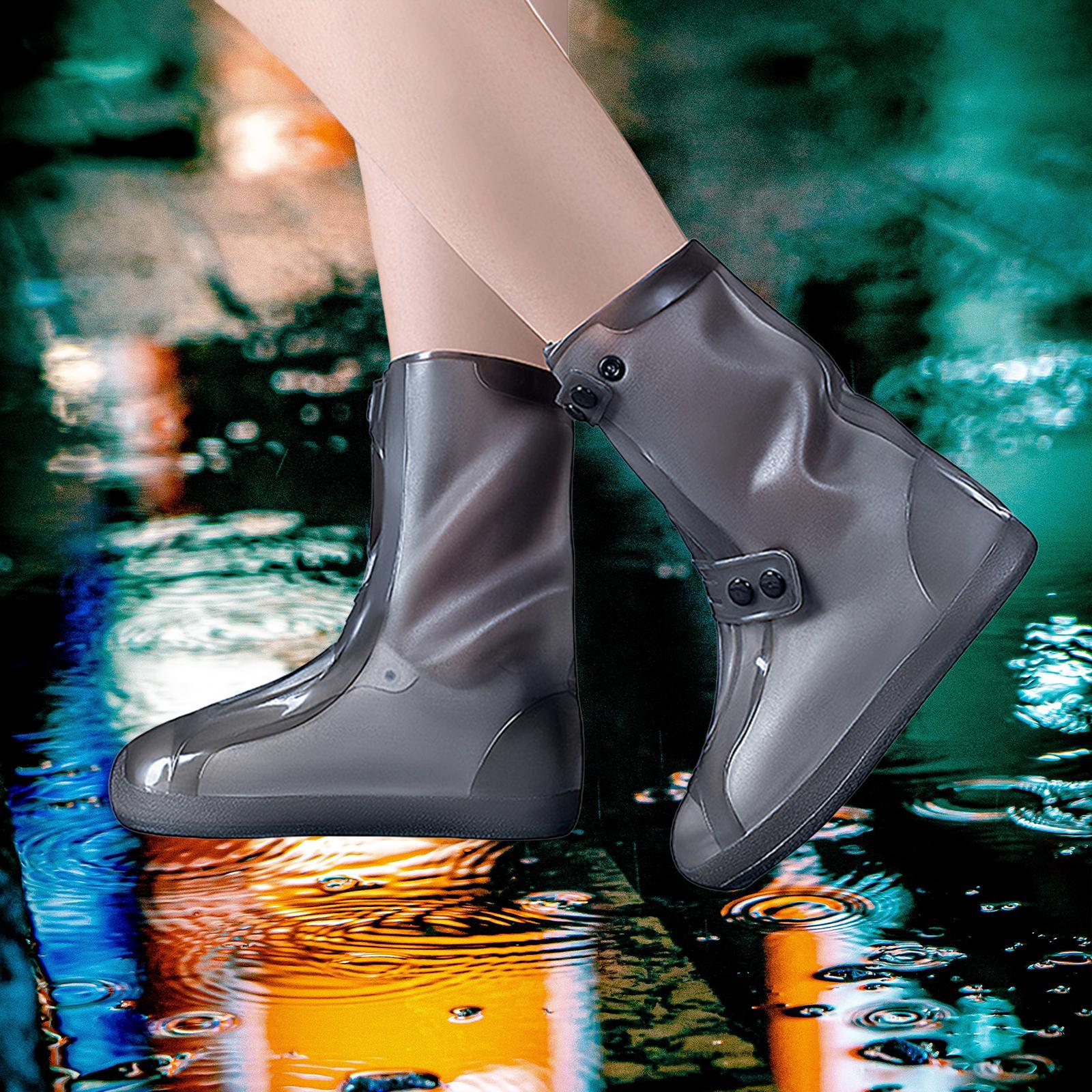 Waterproof Silicone Shoe Covers for Rain,Reusable Non Slip Rubber Rain Shoe Cover Shoe Protectors Outdoor Sole Apply to Men, Women