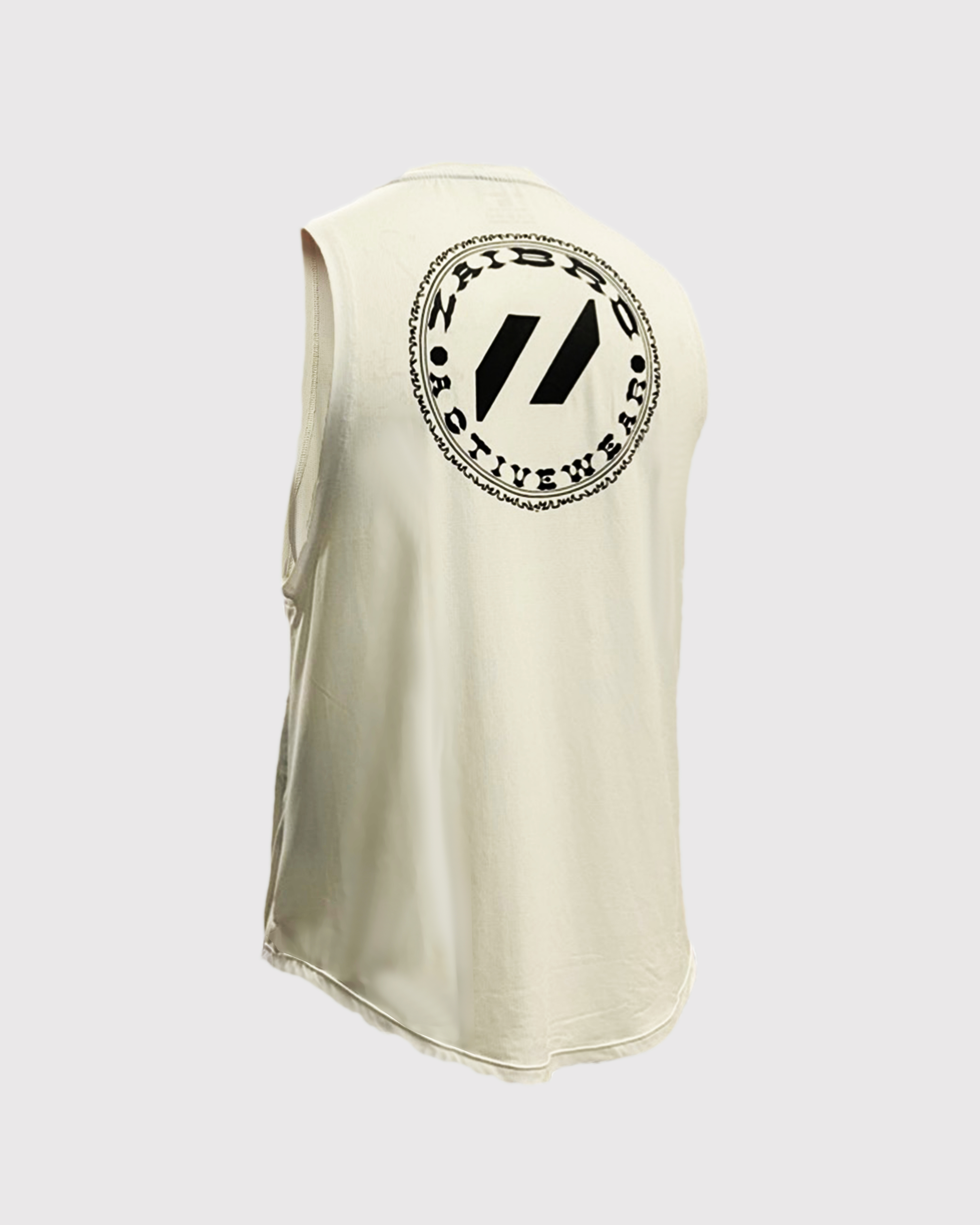 Áo ba lỗ thể thao Droparm muscle Tanktop trắng_ zaibro