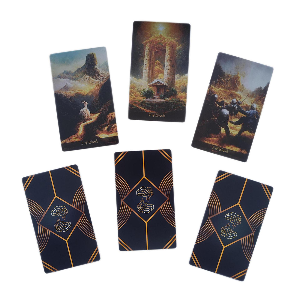 [Size Gốc] Bộ Bài Golden Journey Tarot 78 lá bài 7x12 Cm đá thanh tẩy