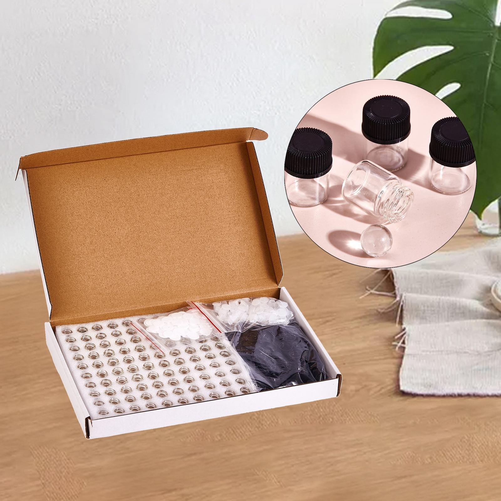 100 Pcs Essential Oil  Vial with orifice 1ml  Dram bottle