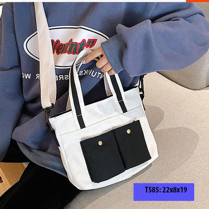 Túi tote vải bố cá tính phong cách hàn quốc T585