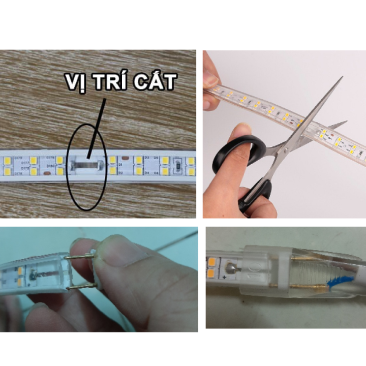 Đèn led dây 2835 loại 2 hàng led chống nước trang trí trong nhà ngoài trời
