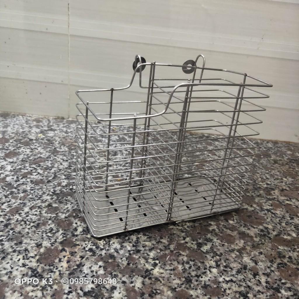 Ống đũa Inox loại 2 ngăn tiện ích