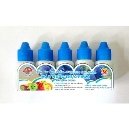 Vỉ 5 lọ màu thực phẩm