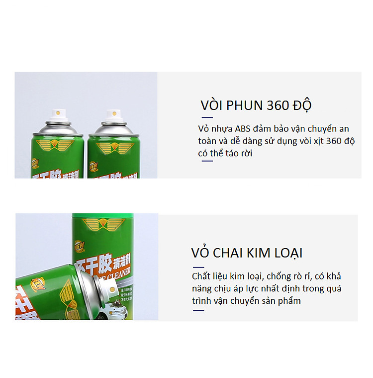 Chai Xịt Tẩy Keo Dính Đa Năng Trên Mọi Bề Mặt 450ml Kèm 02 Móc Treo Dán Tường Cao Cấp AZONE