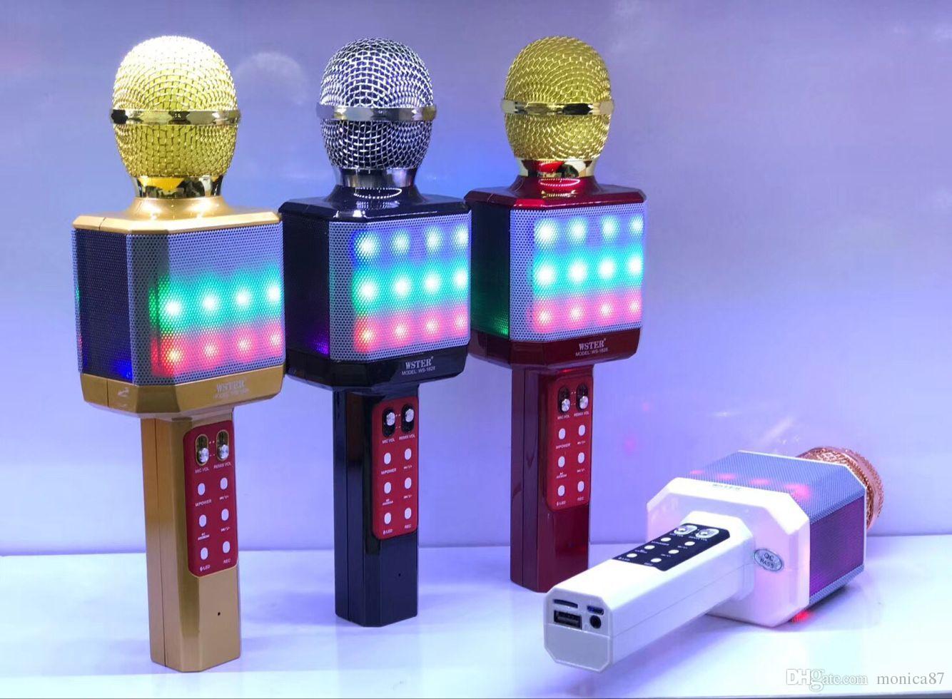 Micro Karaoke Wster-1828 Kèm Loa Hát + Đèn Led - Hàng chính hãng