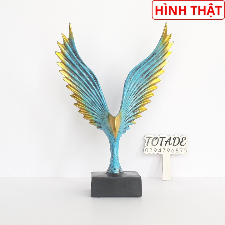 Tượng đại bàng tung cánh màu xanh phong cách Bắc Âu | DES0023