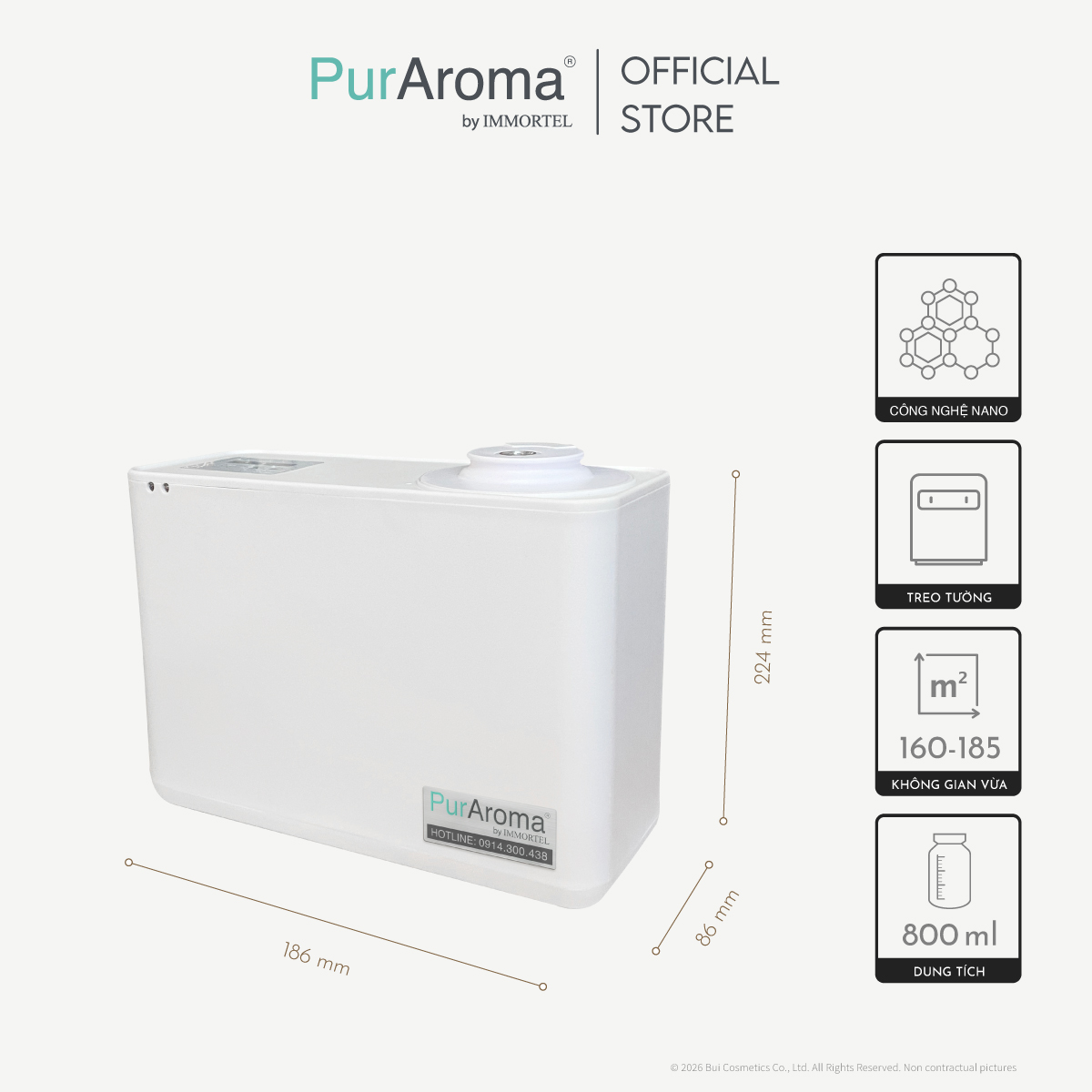 Máy Khuếch Tán Công Nghiệp PurAroma APA 6 - Công Nghệ Nano Khuếch Tán Siêu Âm