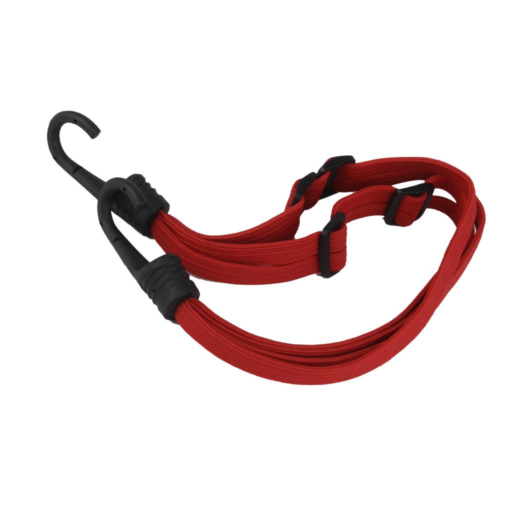 Red Motorcycle Cargo Luggage Helmet Mount Rope Strap Adjustable