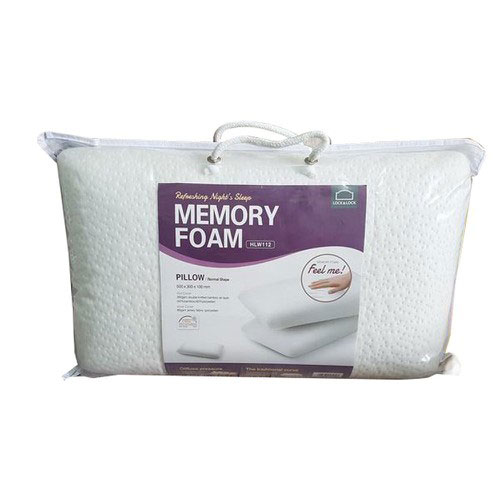 Gối Memory Foam 50D Hình Dáng Thường Lock&amp;Lock HLW112 (50 x 30 cm) - Trắng