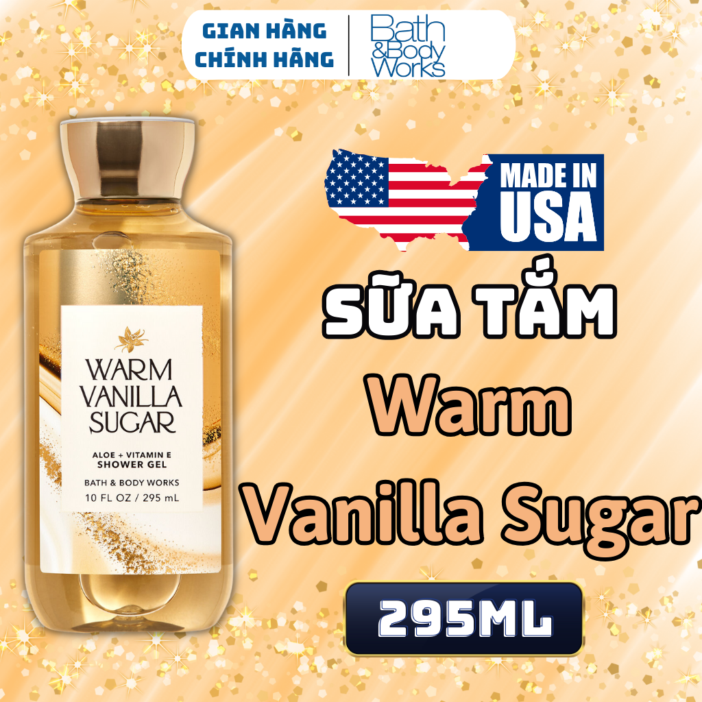 Body Mist Bath And Body Works Nam Nữ Chính Hãng Warm Vanilla Sugar, Xịt Thơm Body Toàn Thân Hương Nước Hoa 236ml
