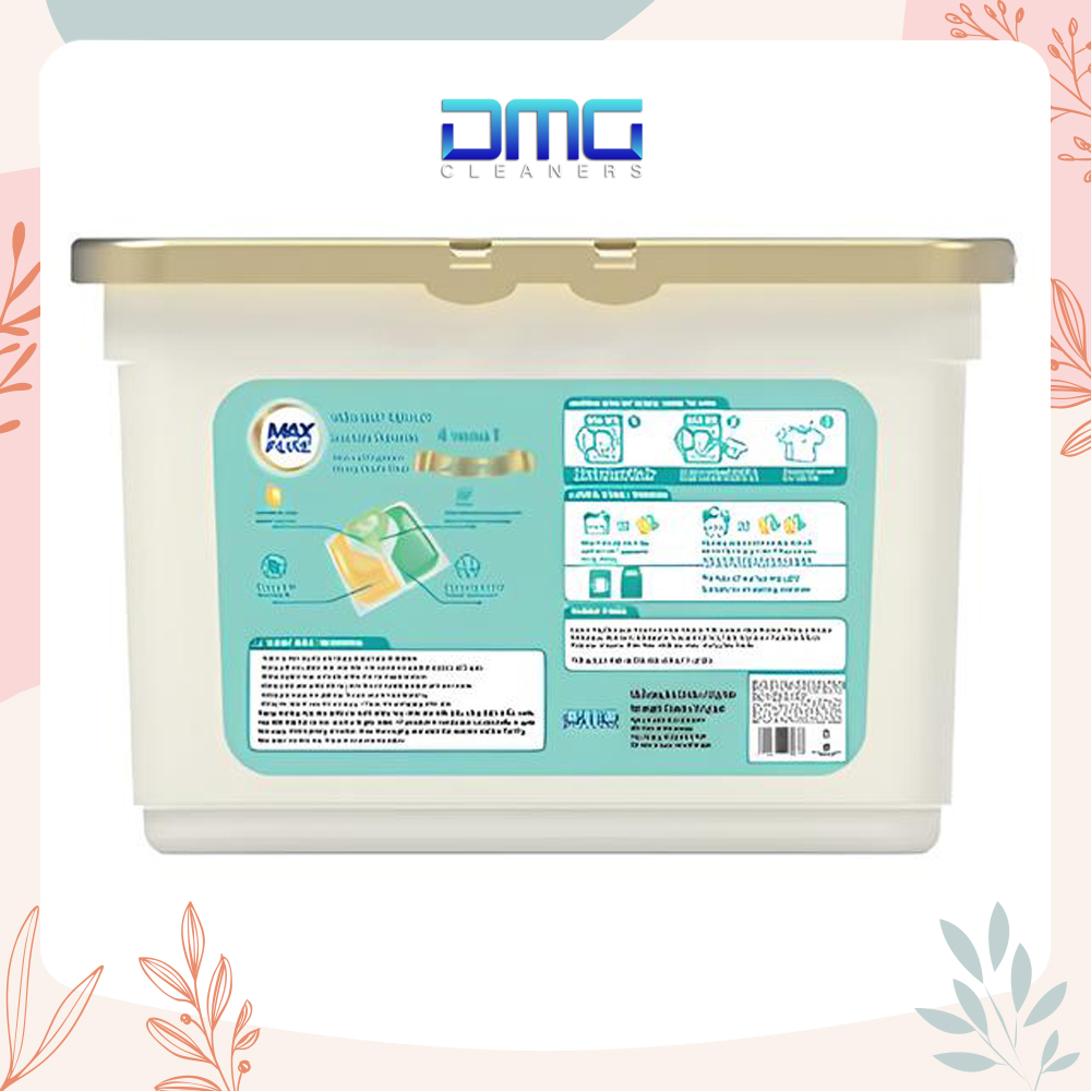 Hộp 30 Viên Giặt Tiện Lợi Max Pure 4in1- Công Nghệ Carezyme Hương Huyền Thoại