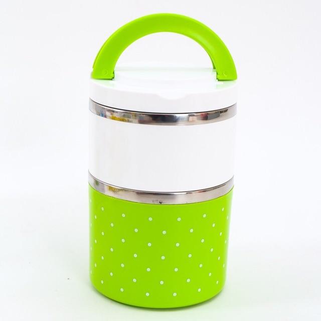 Hộp cơm giữ nhiệt 2 tầng lõi inox 8504