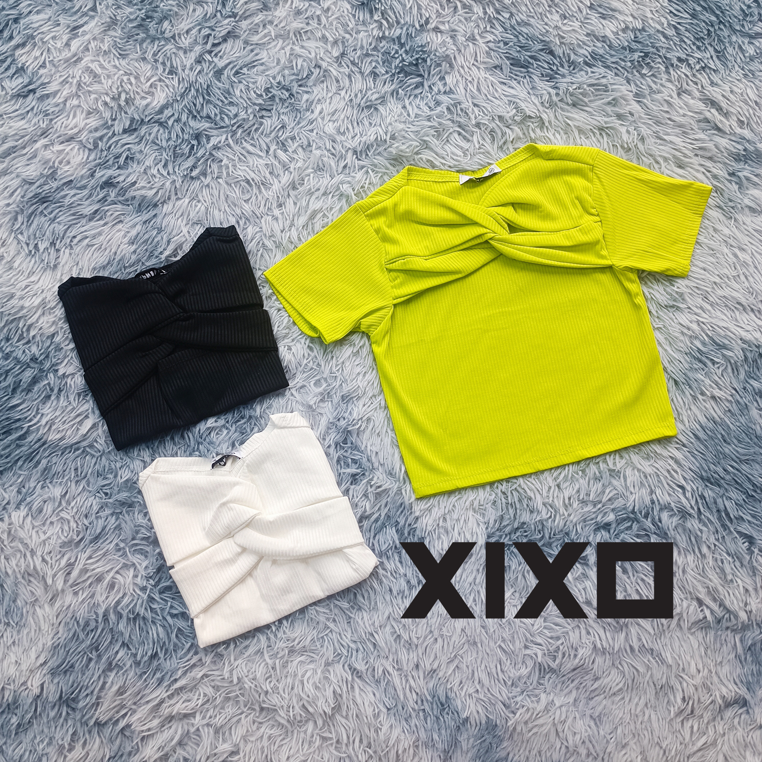 Áo croptop tay ngắn xoắn ngực thời trang XIXO cao cấp - mã ATN0048