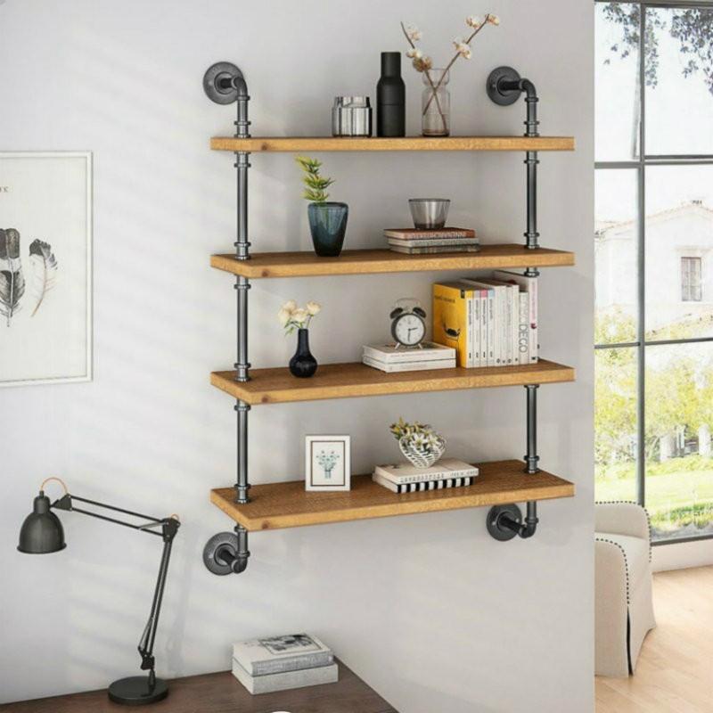 Kệ ống nước 4 tầng trang trí không gian phòng khách, phòng ăn phong cách Châu Âu