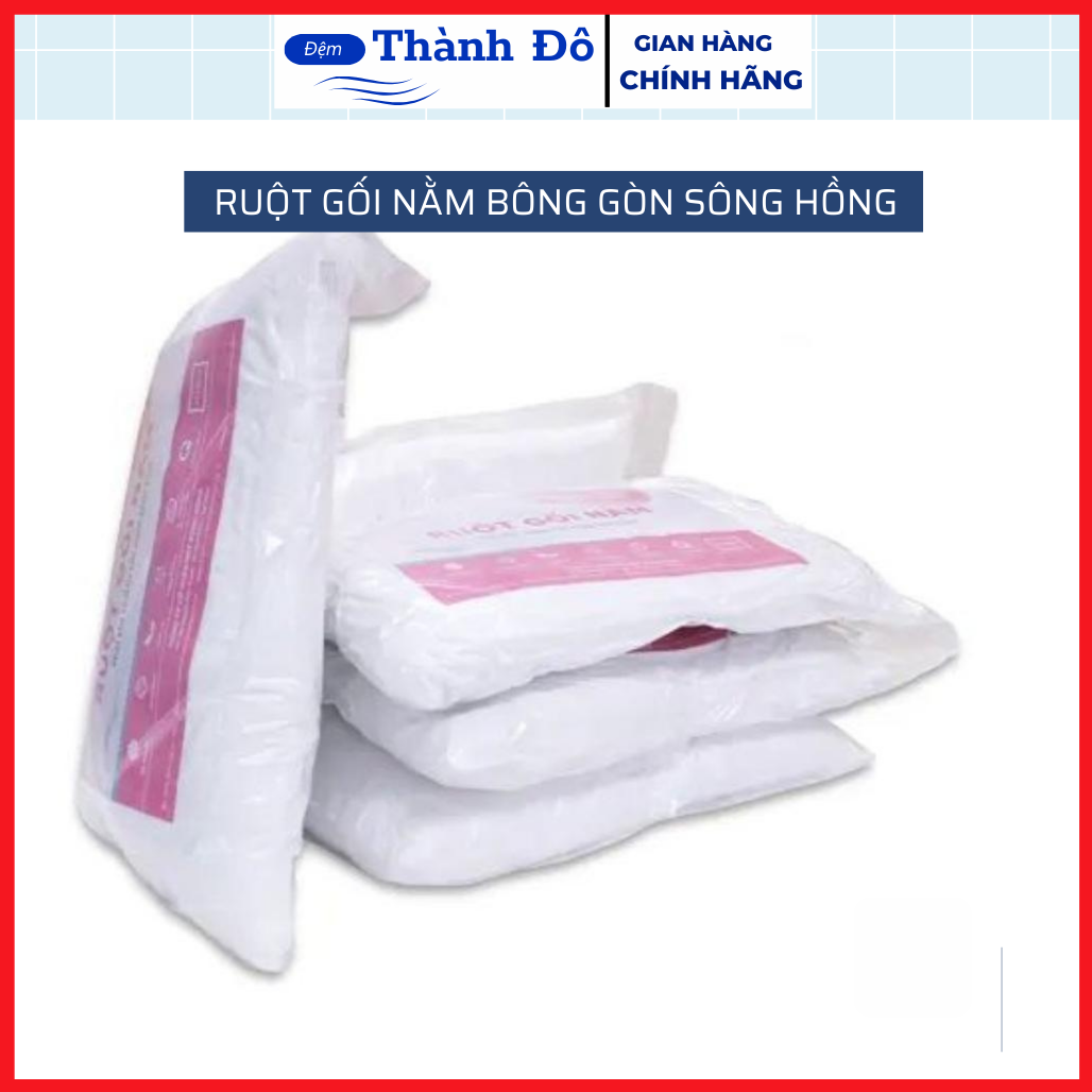 Ruột gối bông tinh khiết sông hồng 45x65