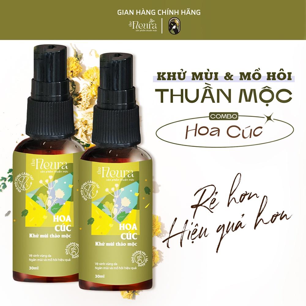 *COMBO MỚI* 2 Chai HOA CÚC Sản Phẩm Thảo Mộc Khử Mửi Hôi Nách Ngăn Ngừa Mùi Và Mồ Hôi the Fleura