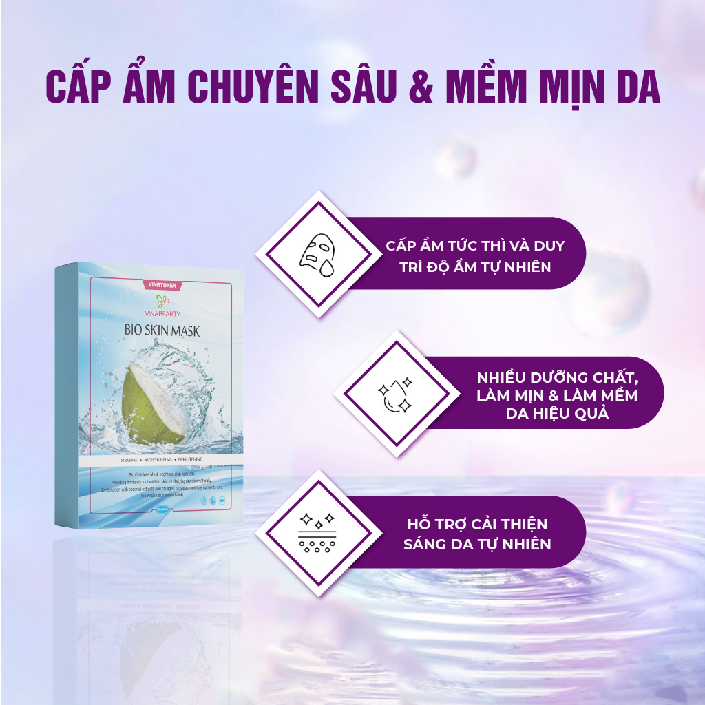 Combo 10 Mặt nạ dừa BESKINATY Hàn Quốc phục hồi cấp ẩm làm dịu cho mọi loại da