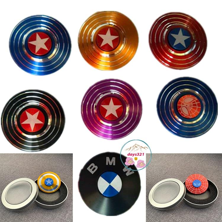 SPINNER CON QUAY TRÒN CAPTAIN AMERICA SPIDERMAN Nhiều Màu Sắc Kim loại Chơi Giải Trí Xả Stress Giảm Căng Thẳng Hiệu Quả