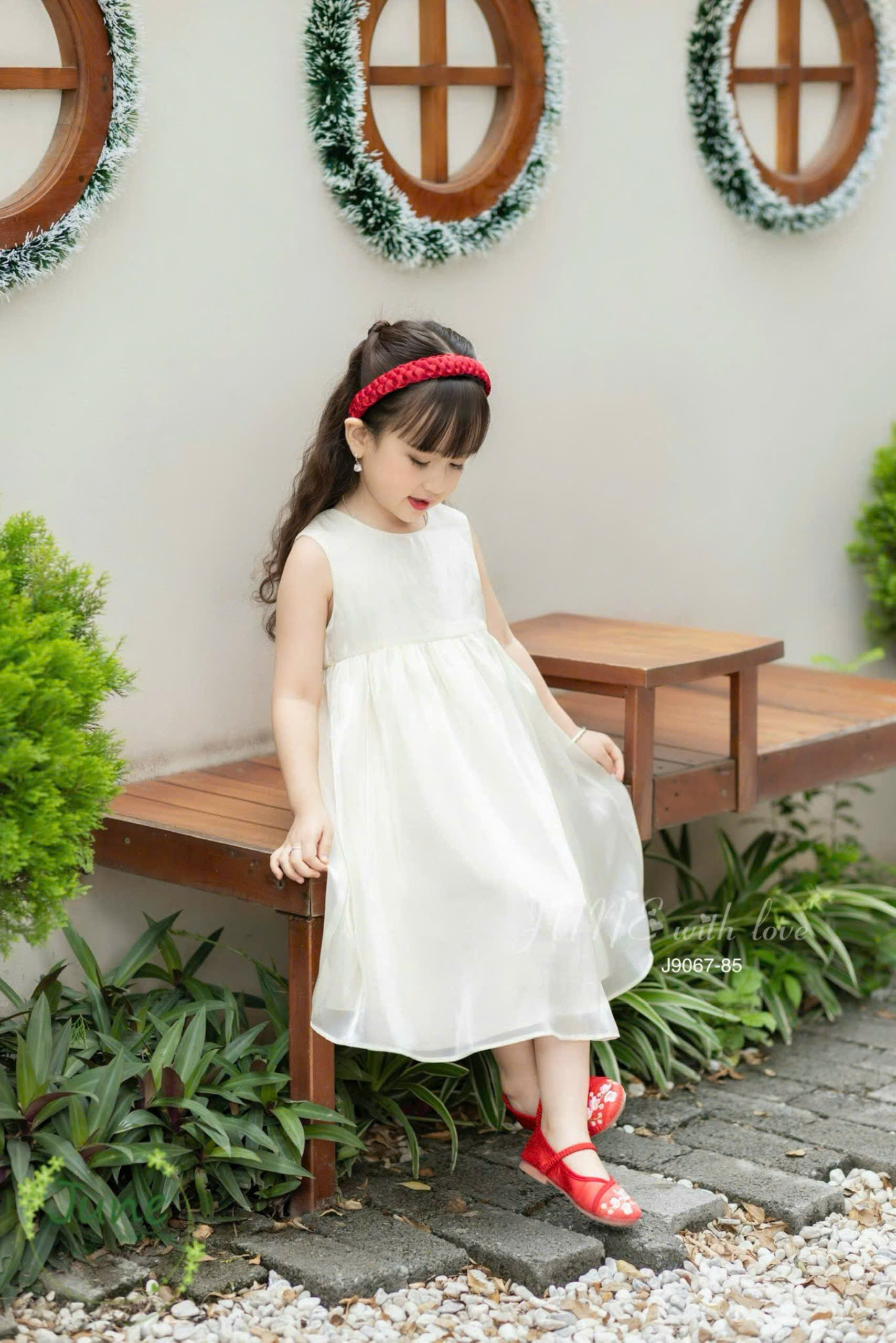 Đầm công chúa hanbok hoa cho bé gái diện lễ tết noel giáng sinh đẹp size 12-35kg hàng Thiết kế