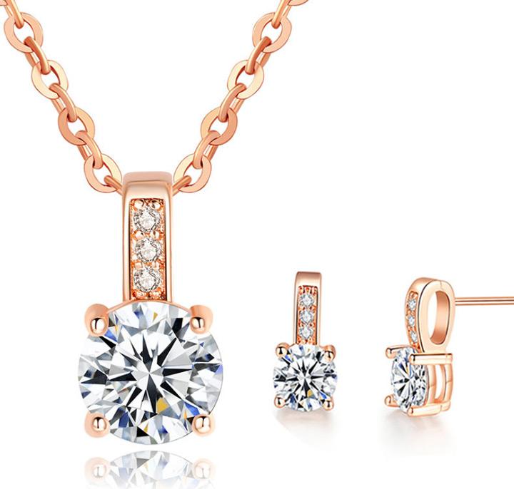 Bộ trang sức nạm đá zircon xinh xắn BHB131