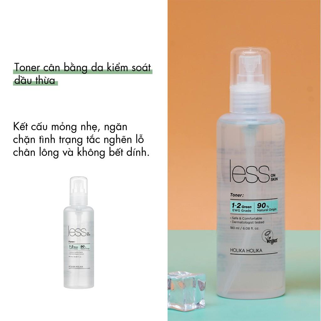 Nước hoa hồng Holika Holika Less On Skin Toner 180ml