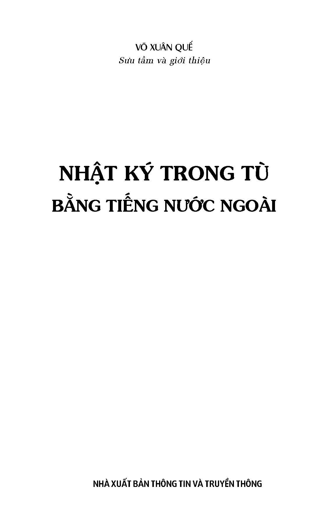 Nhật Ký Trong Tù Bằng Tiếng Nước Ngoài