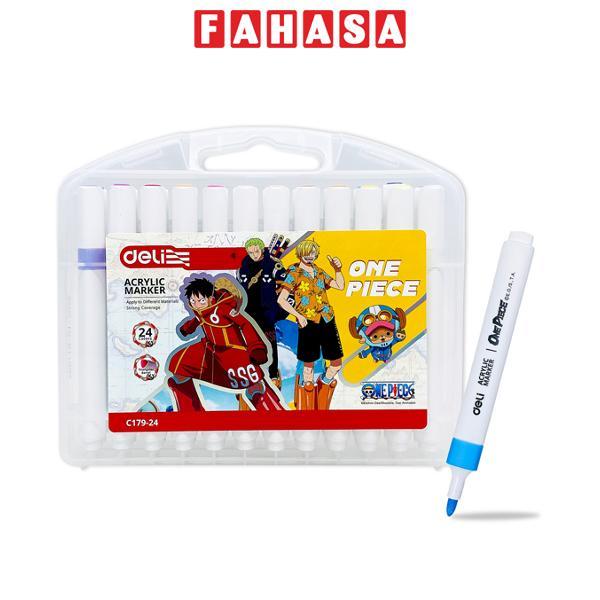 Hộp 24 Bút Màu Acrylic Marker One Piece - Deli C179-24