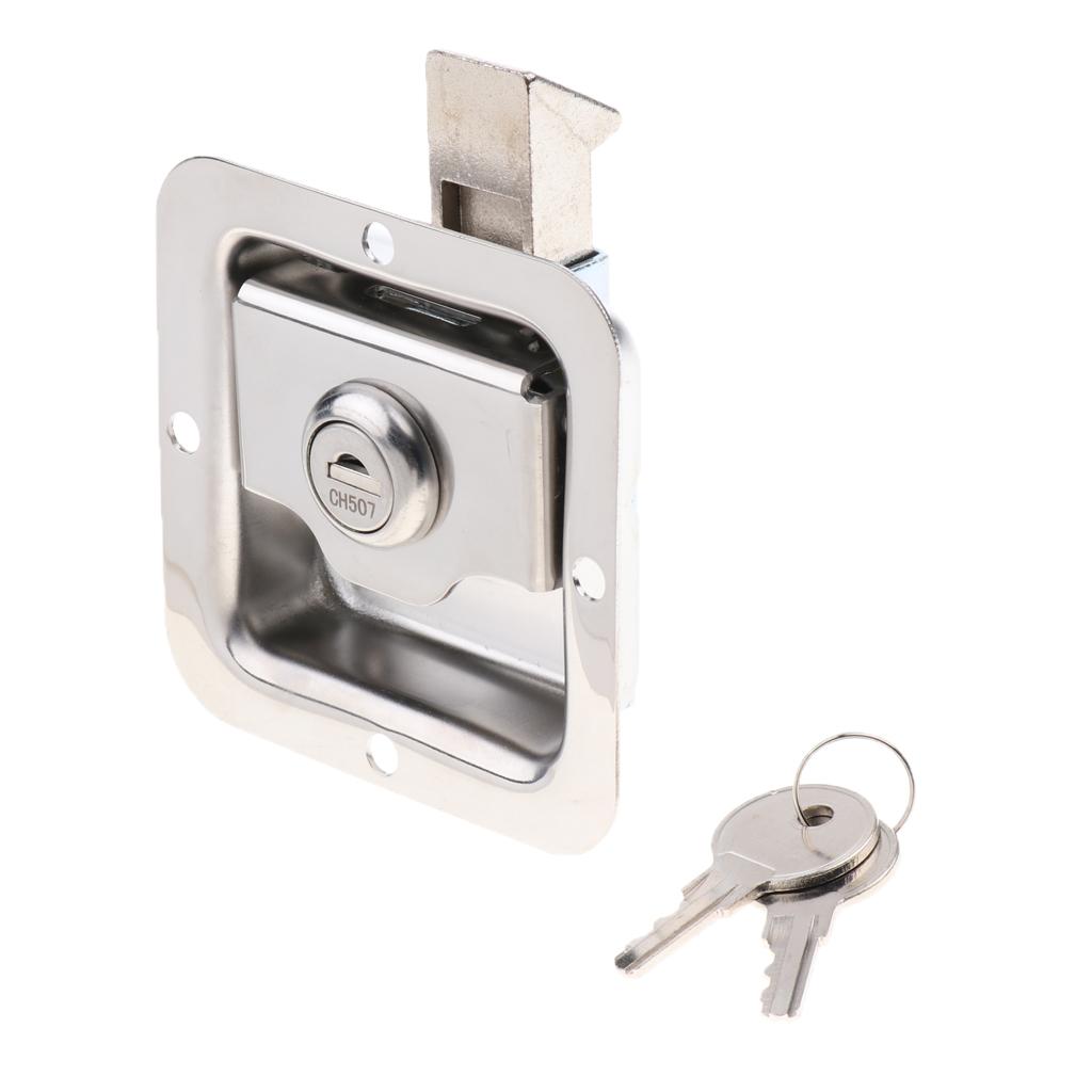 High Quality Stainless Folding Toolbox Kit Lock Car Truck Trailer Camp