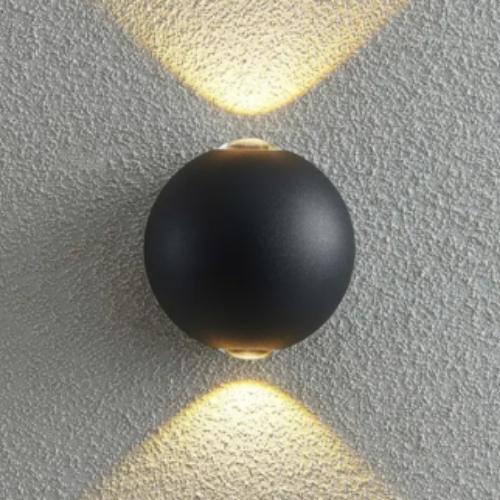 ĐÈN GẮN TƯỜNG NGOÀI TRỜI HÌNH CẦU 2*3W/ Hàng chính hãng