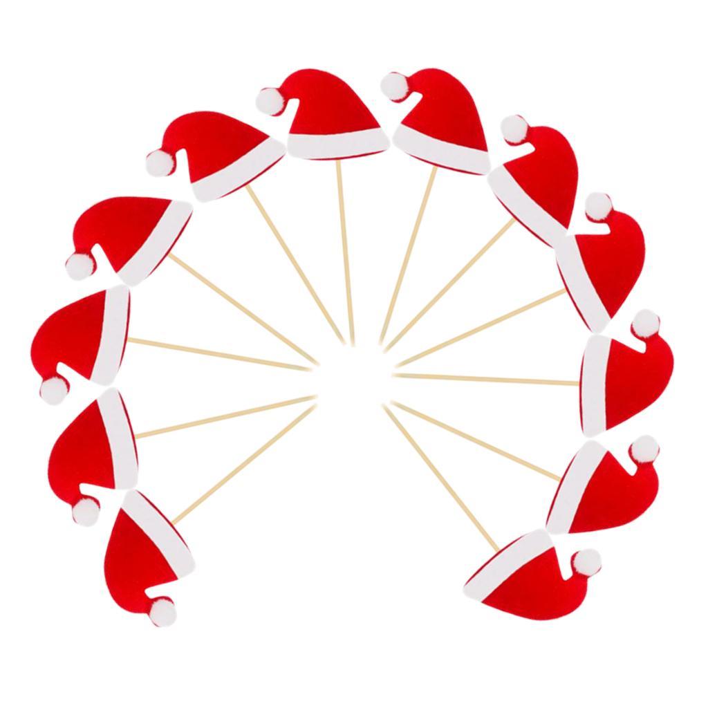 12 Pcs Christmas Cupcake Toppers Cake Topper Picks for Christmas Birthday  Shower Wedding Cake Decoration ()