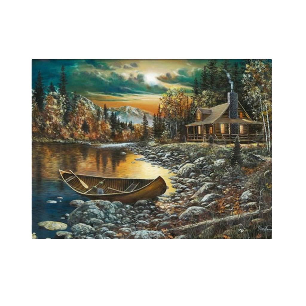 DIY 5D Diamond Painting Embroidery Cross Craft Stitch Home Decoration Arts Crafts, Lakeside 38x30cm