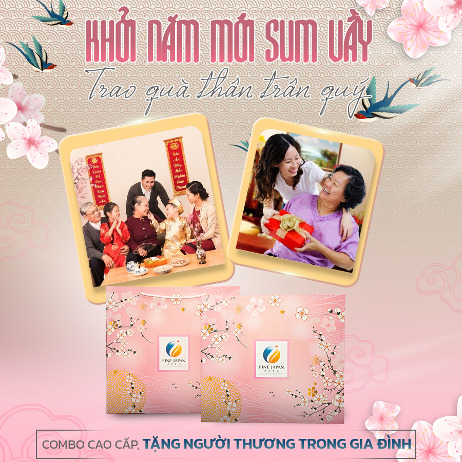 SAKURA TẾT VIÊN MÃN Fine Japan hộp quà cho cả gia đình