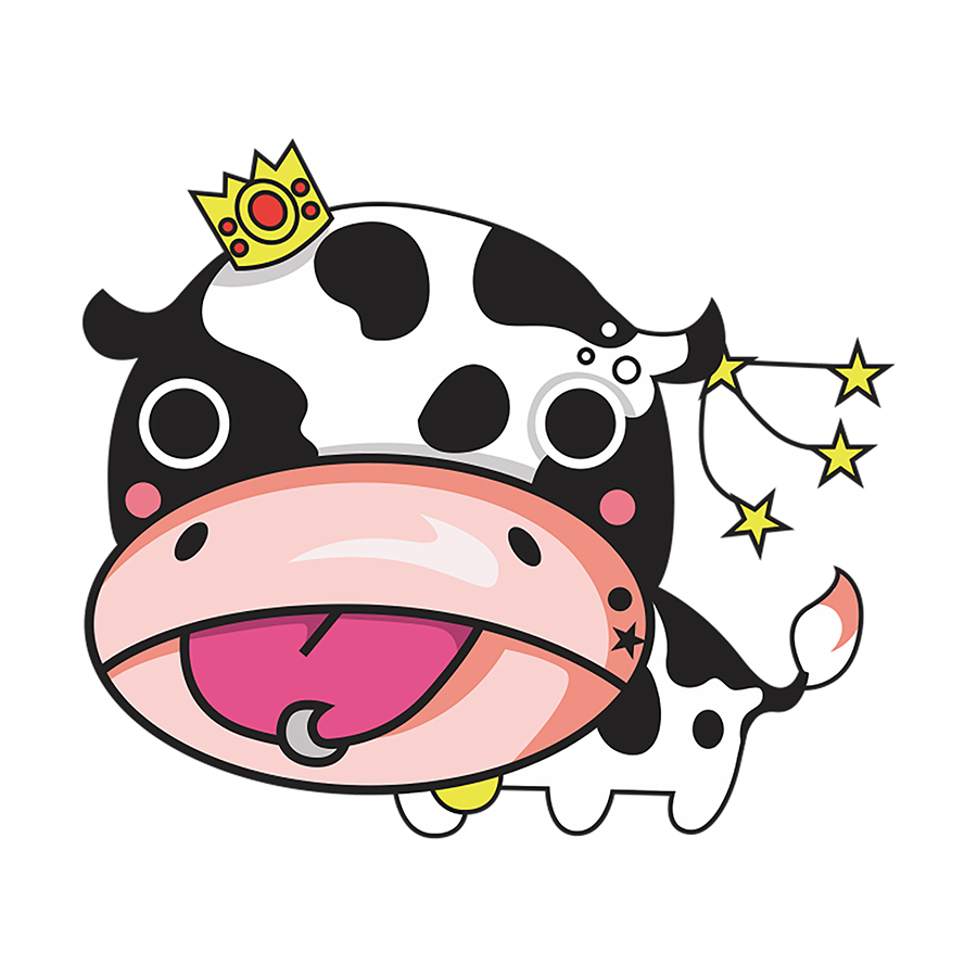 Tem oto chú bò sữa đáng yêu