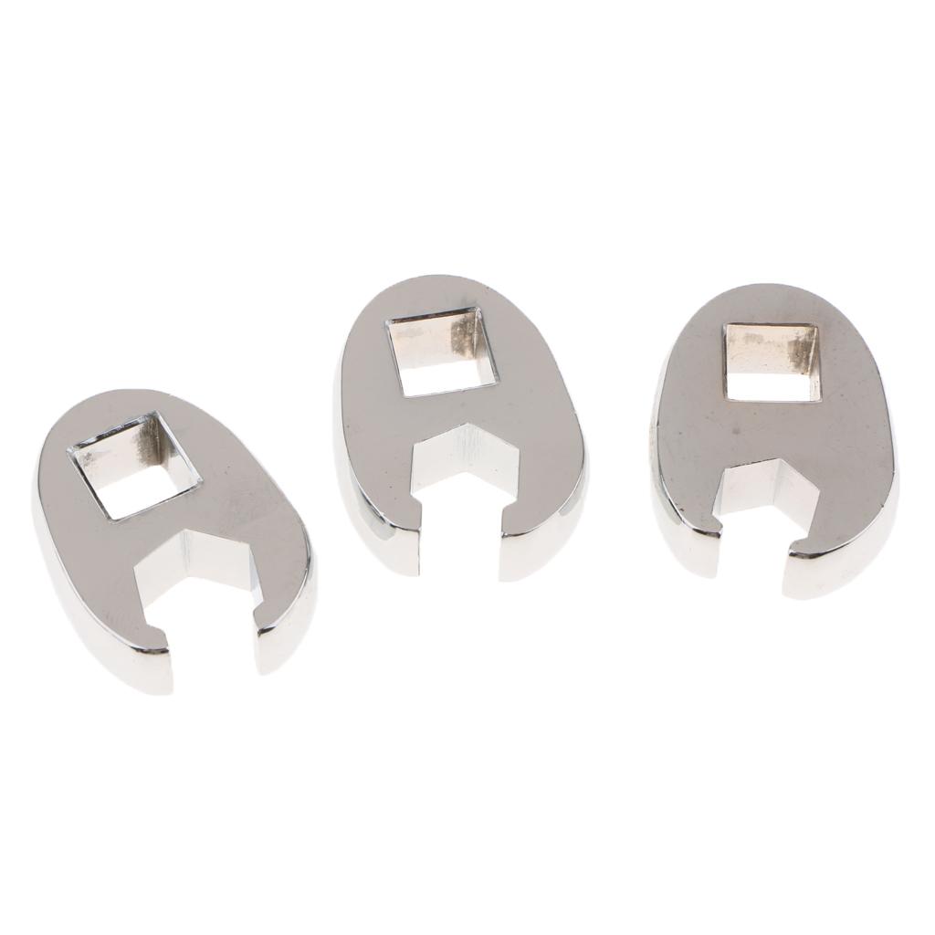 10 Pieces Drive 10-19mm Metric  Nut Crowfoot Hex Wrench Set Silver