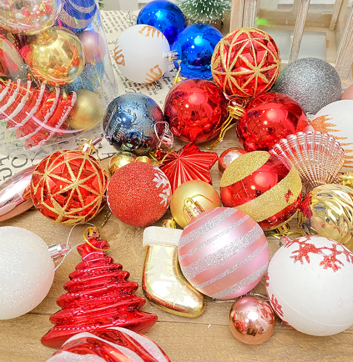 Hộp Châu 30 Món Hỗn Hợp Mẫu E65 Phụ Kiện Trang Trí Cây Thông Giáng Sinh Trang Trí Noel