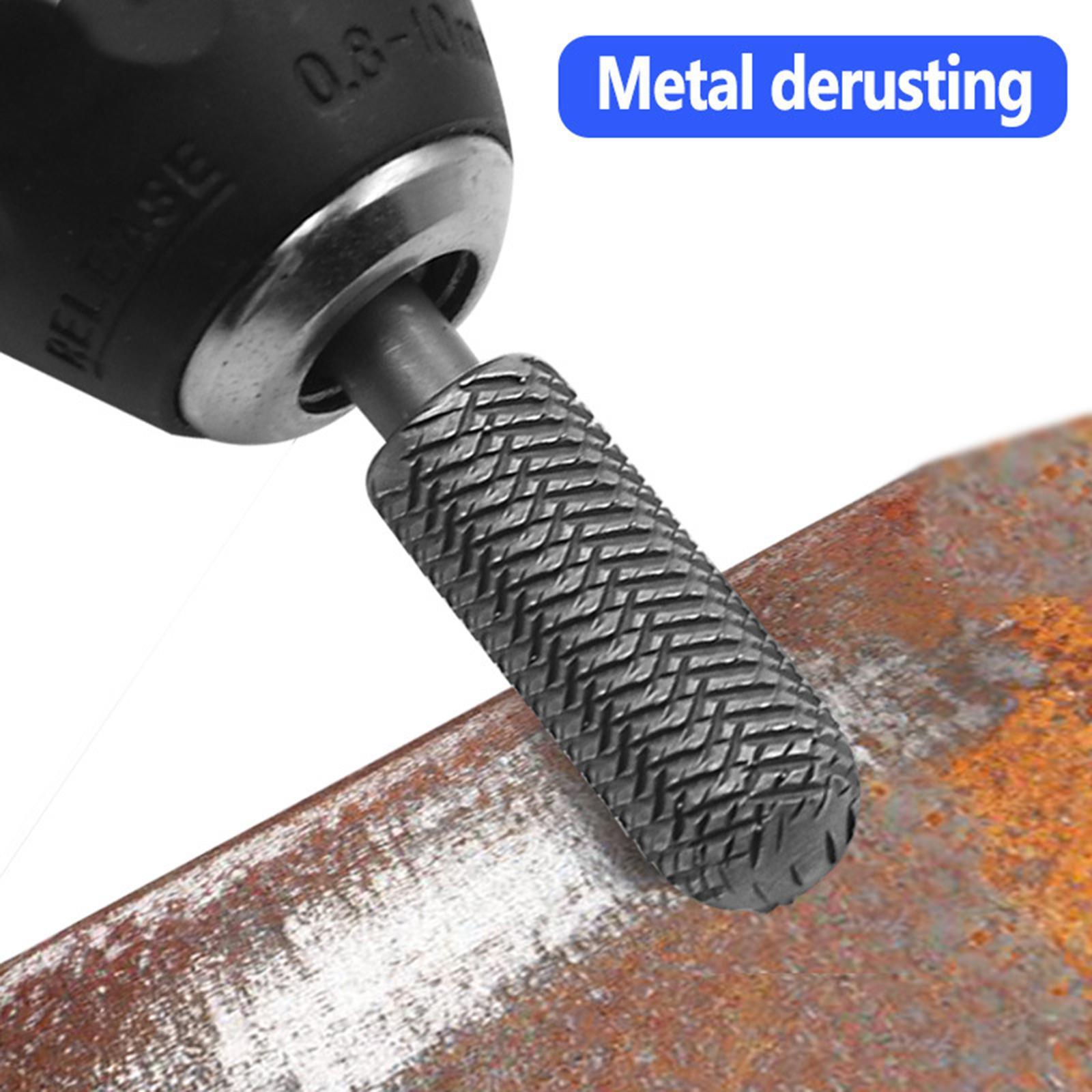 5 Pieces Double Cut Rotary Burr Set Carving Rasps for Woodworking Polishing