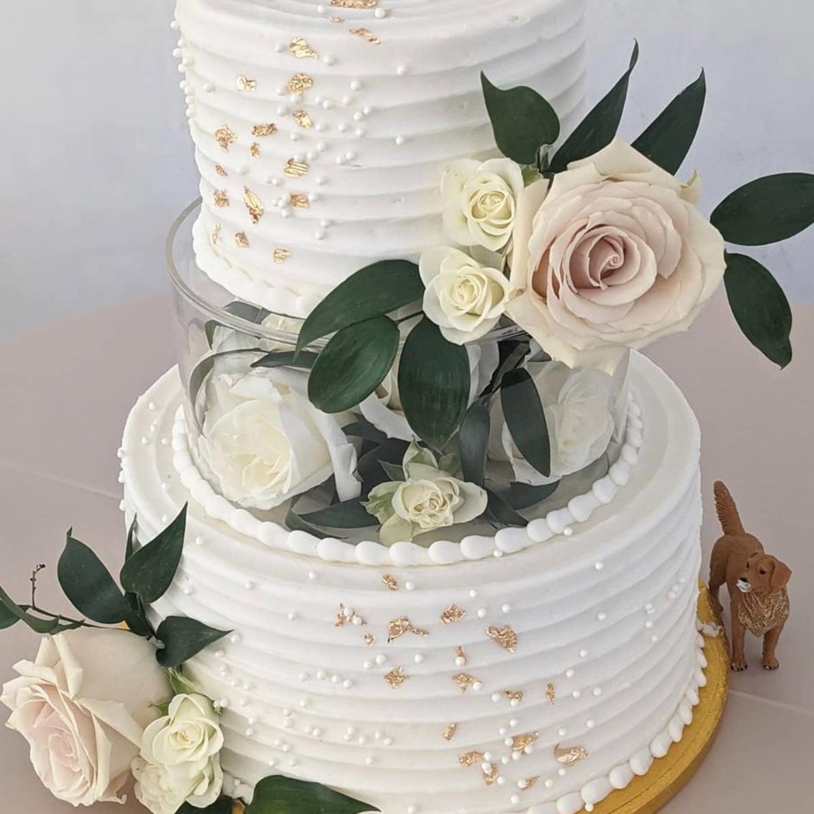 Transparent Round Cake Edge Smoother Tray Cake Display Board for Weddings