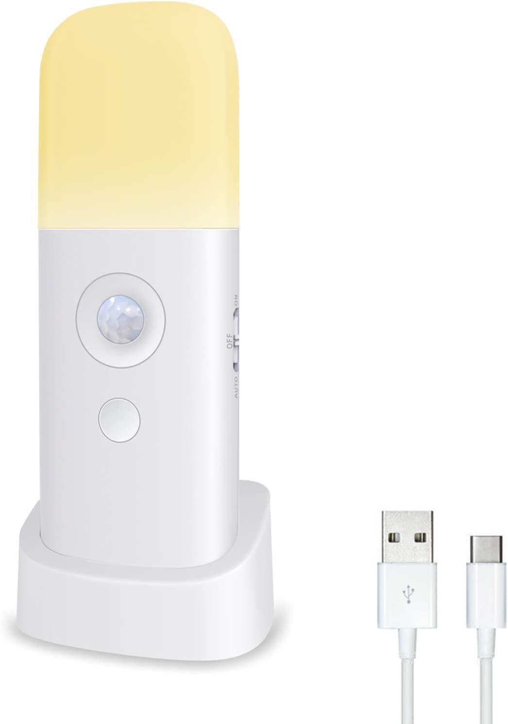 Ánh sáng cảm biến chuyển động trong nhà có đế, Đèn ngủ LED có thể điều chỉnh độ sáng USB
