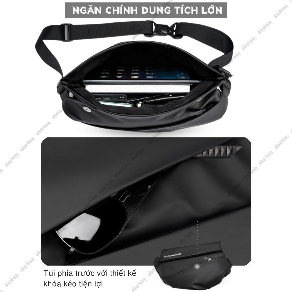 Túi đeo vai chống nước Doo Bag túi đeo nam messenger kích thước nhỏ gọn nắp gập chống sốc đựng đồ đa năng