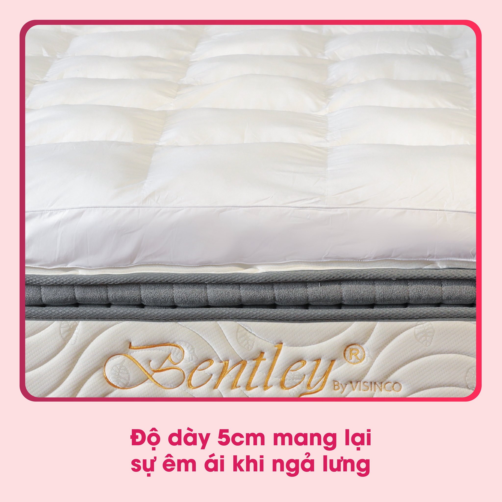 Topper - Nệm Tăng Tiện Nghi Microfiber T233 Êm ái bồng bềnh Tiêu Chuẩn Khách Sạn 5 Sao