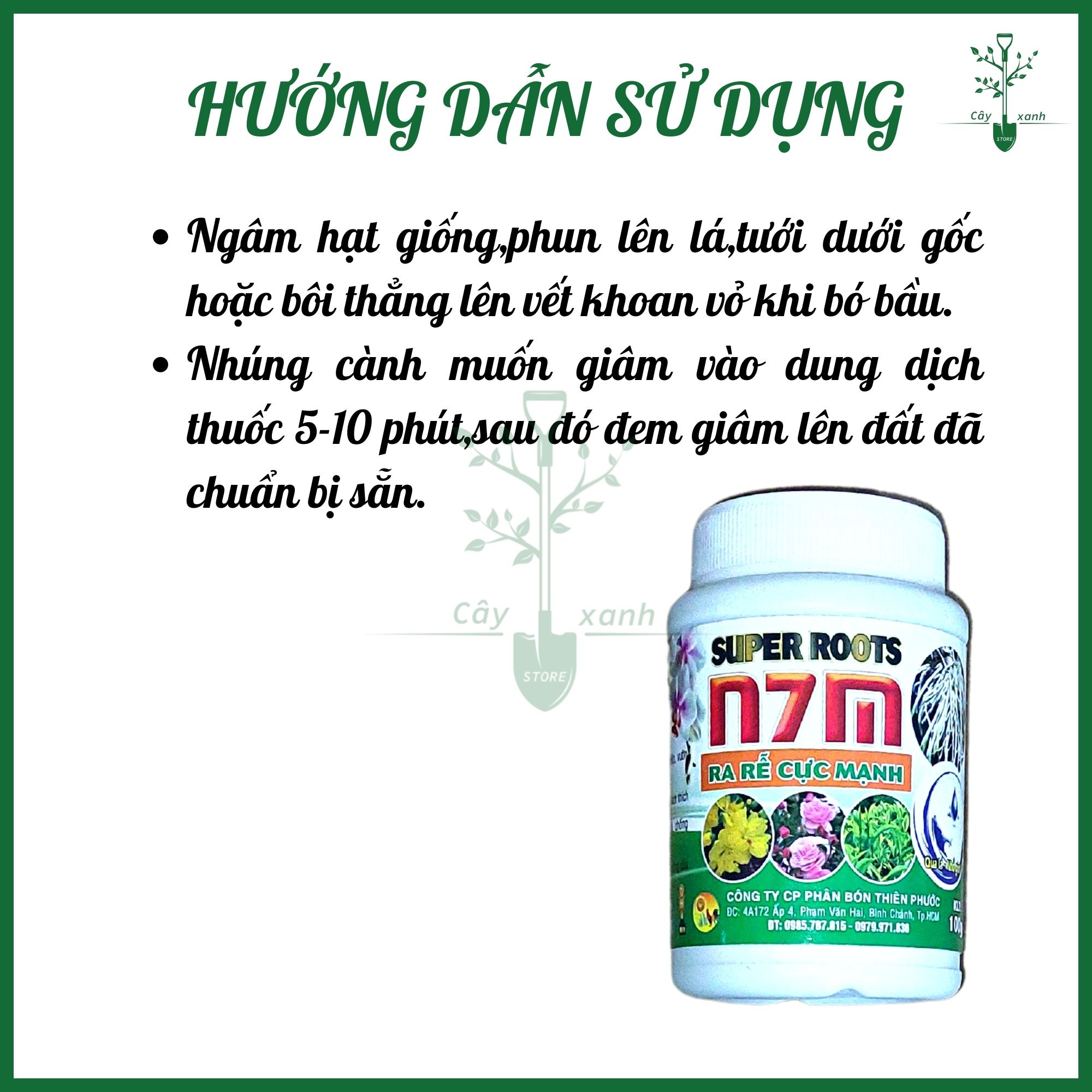 Kích rễ cực mạnh SUPER ROOT N7M hũ 100g - kích hoa dưỡng hoa lâu tàn - Cây Xanh Store