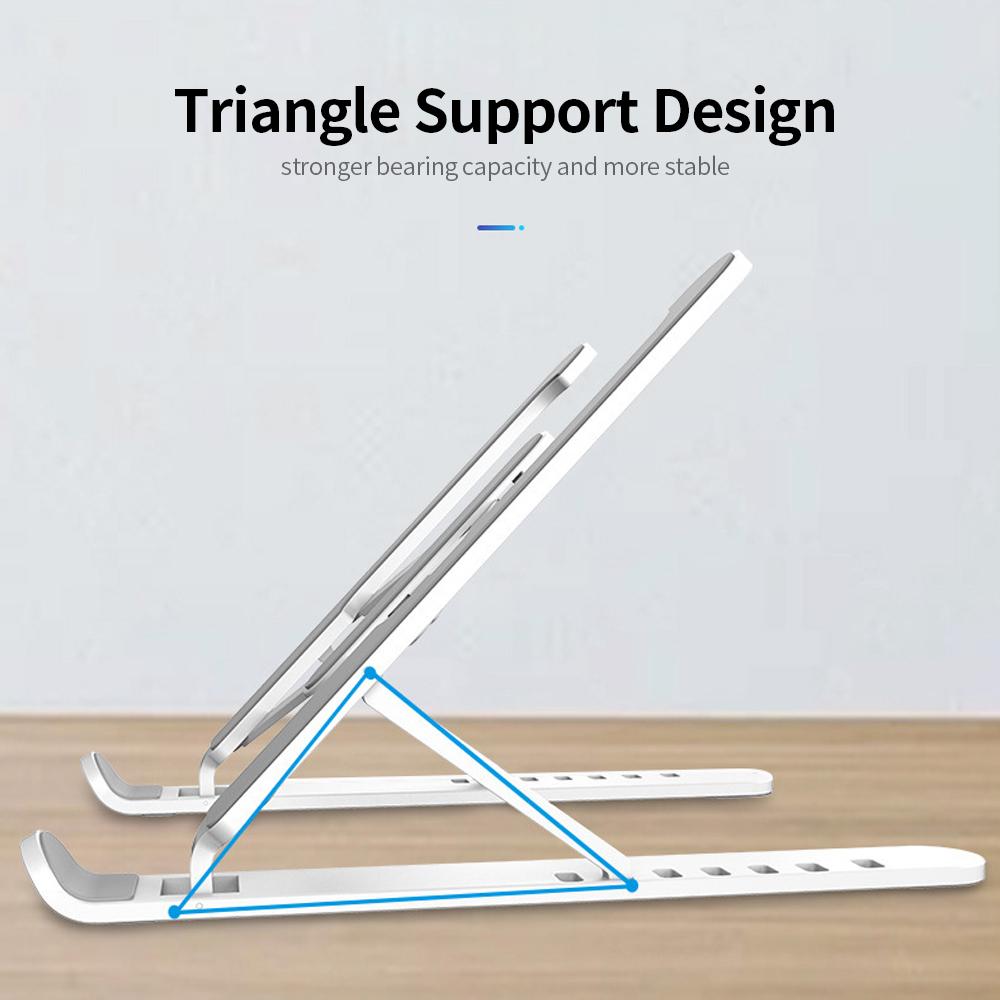 Laptop Tablet Stand 6-level Height Adjustable Folding Portable Office Holder Cooling Bracket for 11-17 Inch Laptop Pink