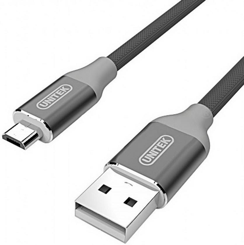 CÁP USB 2.0 -&gt; MICRO USB UNITEK 1M Y-C 4026AGY - HÀNG CHÍNH HÃNG