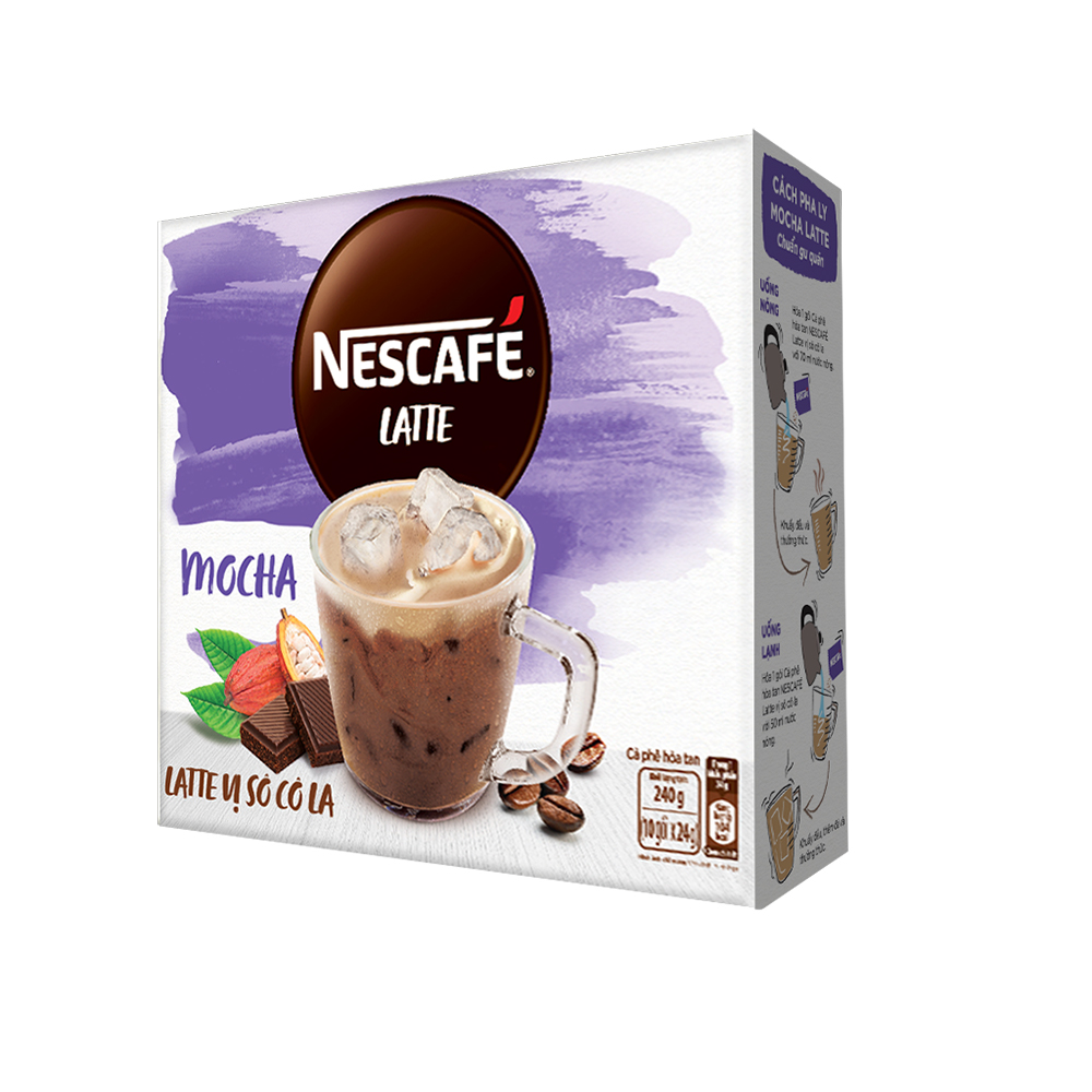 Combo 2 Hộp Cà phê hòa tan NESCAFÉ Latte Vị Sô cô la