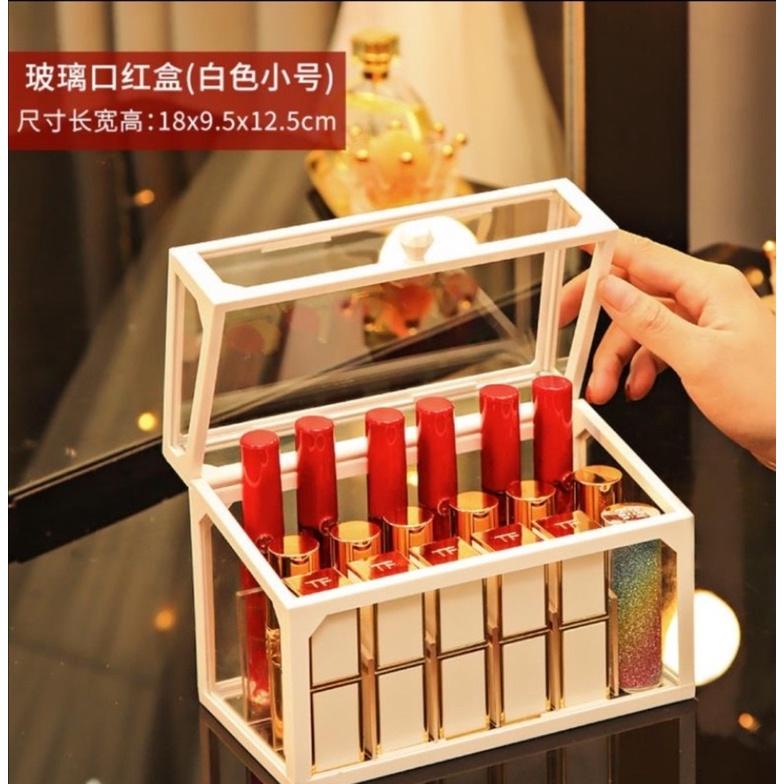 Hộp đựng son mica trong suốt có nắp chống bụi