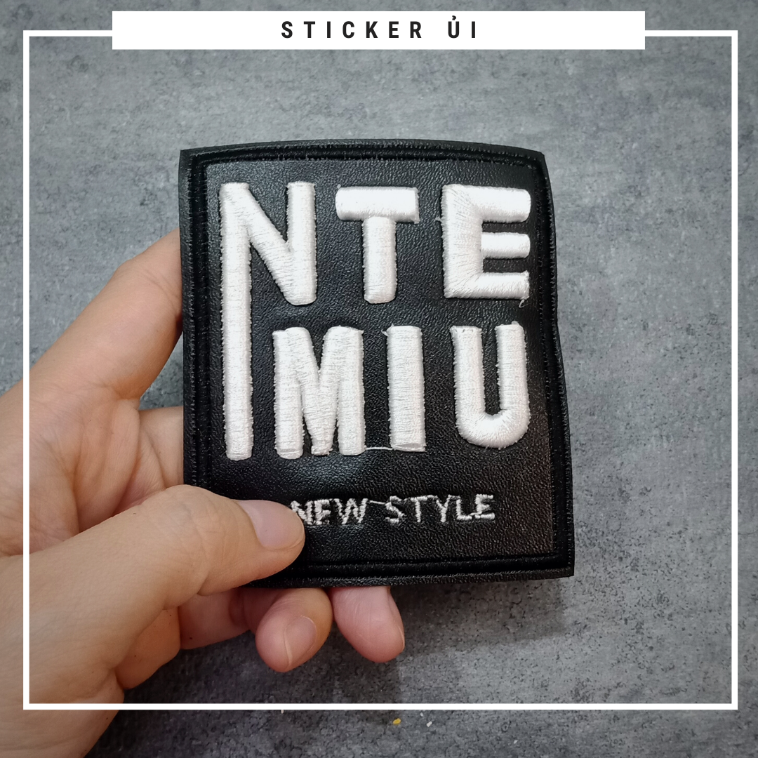 Phụ kiện trang trí áo thun tay lỡ unisex: Logo Sticker Patch Ủi Quần Áo, BALO, quần jogger chuẩn local brand streetstyle